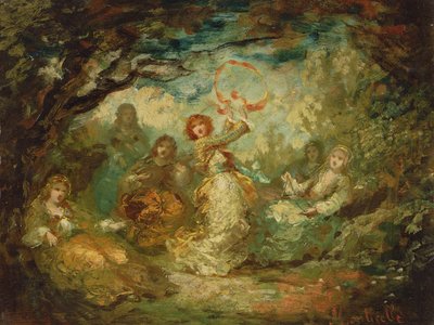 Zingari che ballano da Adolphe Joseph Thomas Monticelli